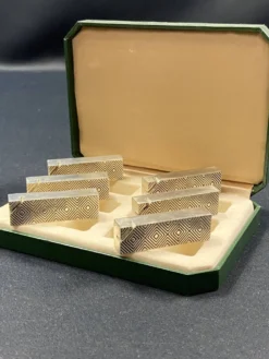 Coffret complet de 6 porte-menus Vintage en métal 1960-1970