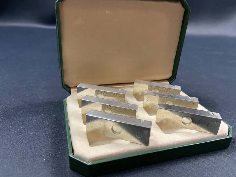 Coffret complet de 6 porte-menus Vintage en métal 1960-1970