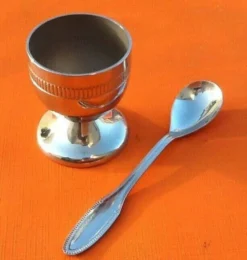 Coffret coquetier et cuillère modèle président Orfèvre Jean Couzon
