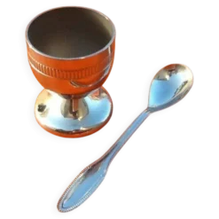 Coffret coquetier et cuillère modèle président Orfèvre Jean Couzon