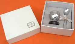 Coffret coquetier et cuillère modèle président Orfèvre Jean Couzon