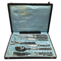 Coffret à découper et à servir 7 pièces du début XXème