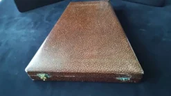 Coffret de 10 couteaux vintage manches en bakélite brune
