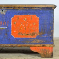 Coffret de mariage d'art populaire, daté de 1901