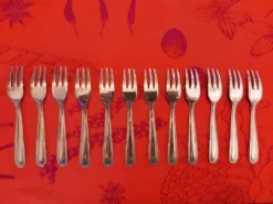 Coffret de 12 petites fourchettes (dessert) inox orfèvrerie Devouge Dupont