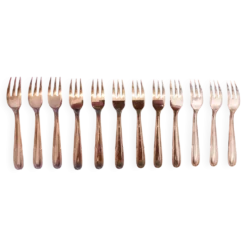 Coffret de 12 petites fourchettes (dessert) inox orfèvrerie Devouge Dupont