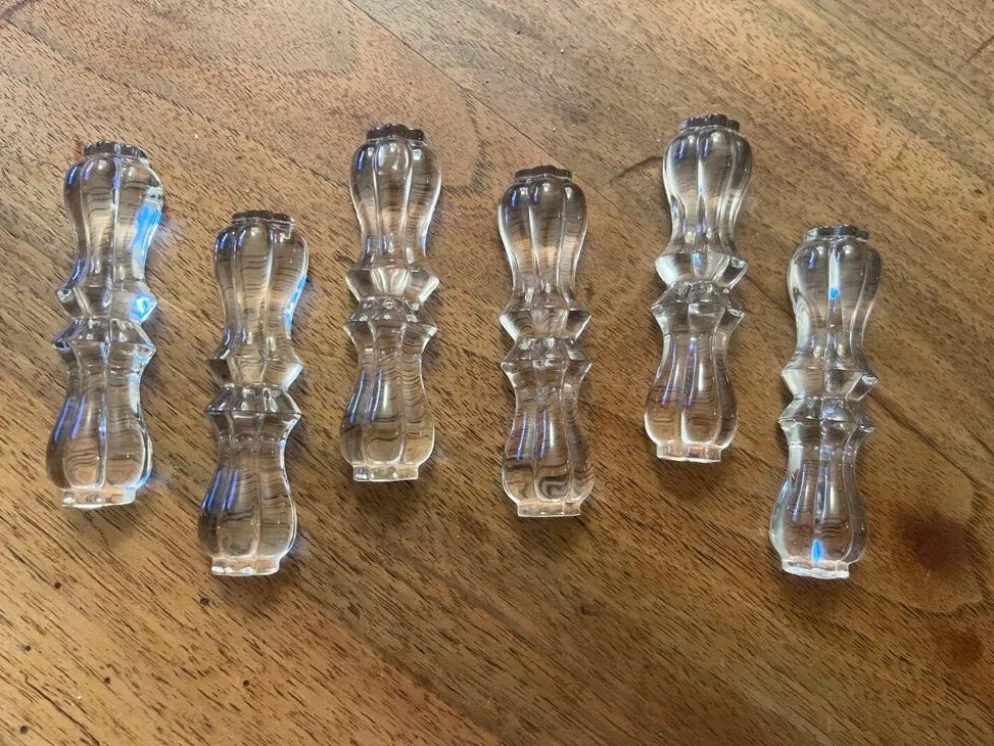Coffret de 6 porte-couteau en cristal