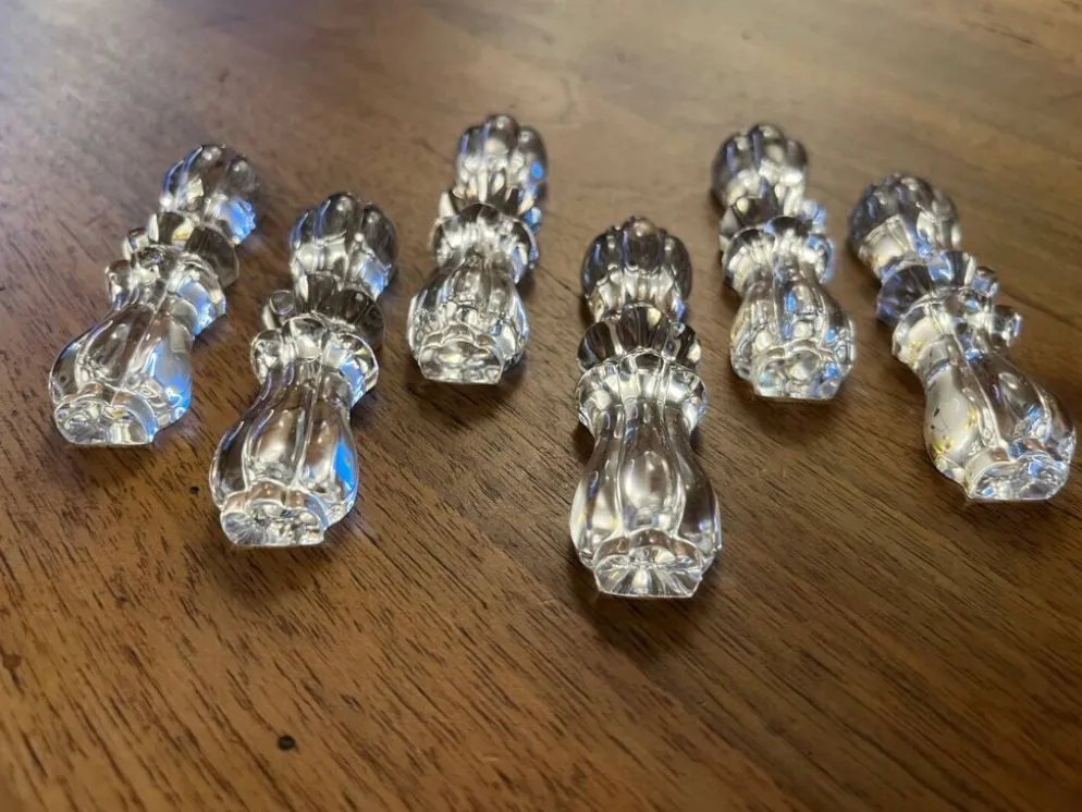 Coffret de 6 porte-couteau en cristal