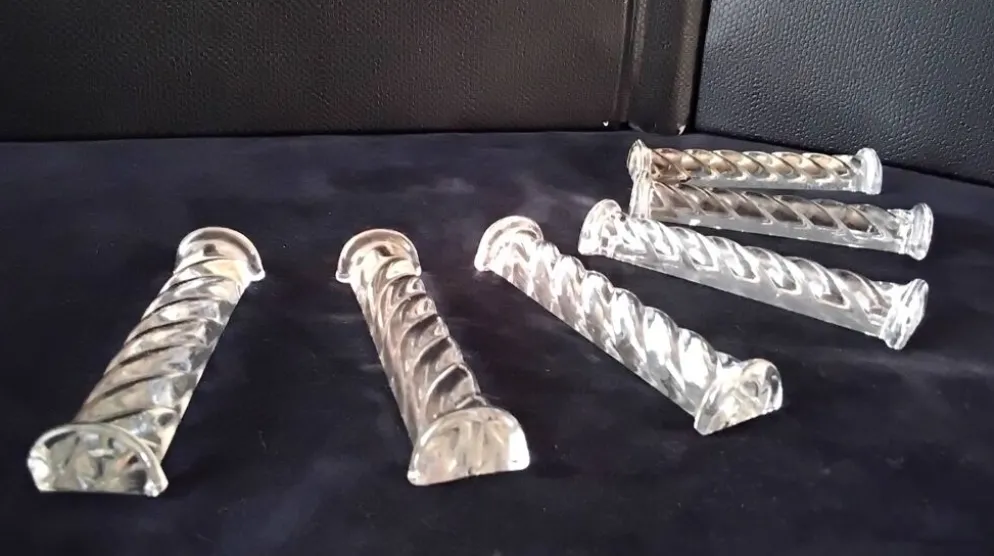 Coffret de 6 porte couteaux en cristal de Hongrie