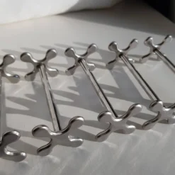 Coffret de 6 porte-couteaux en inox Chabanne dans sa boîte d'origine.