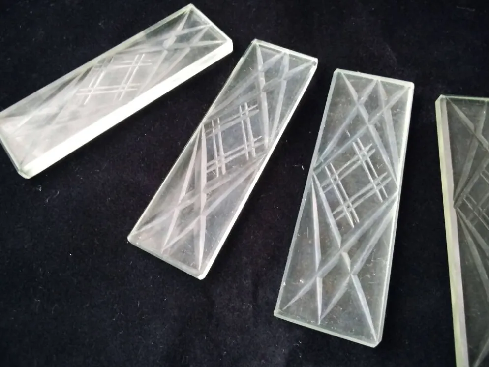 Coffret de 6 porte couteaux en Plexiglass Style Art Déco