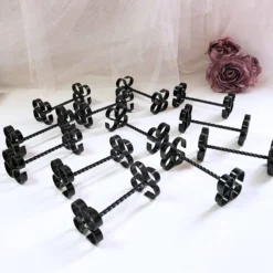 Coffret de 12 porte-couverts fer forgé