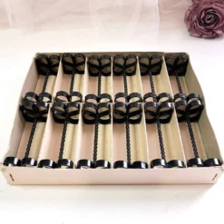 Coffret de 12 porte-couverts fer forgé