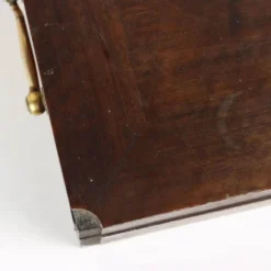 Coffret de voyage ancien en noyer, nécessaire d’écriture, Italie, XIXe siècle