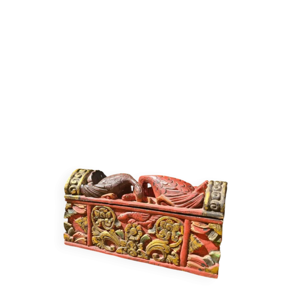 Coffret en bois sculpté balinais