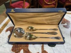 Coffret en métal argenté RAVINET D'ENFERT - Louche + service à salade