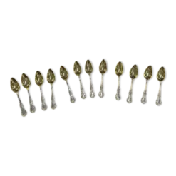 Coffret Mappin and Webb de 12 cuillères à pamplemousse en métal argenté