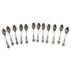 Coffret Mappin and Webb de 12 cuillères à moka en métal argenté