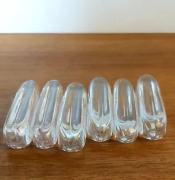 Coffret 6 porte-couteaux cristal daum 1960