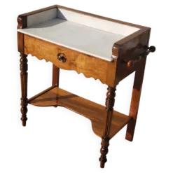 Coiffeuse ancienne console vintage en noyer style art déco Louis Philippe