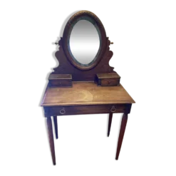 Coiffeuse ancienne en bois sculpté – style Henri II / néo-Renaissance