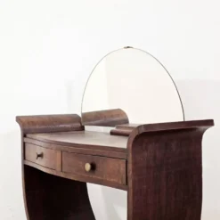 Coiffeuse Art Déco en bois massif des années 1930