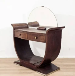 Coiffeuse Art Déco en bois massif des années 1930