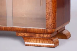 Coiffeuse Art Déco en placage de rosewood et de noyer avec miroir, France, années 1920