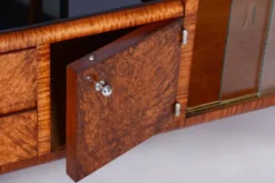 Coiffeuse Art Déco en placage de rosewood et de noyer avec miroir, France, années 1920