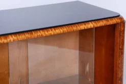 Coiffeuse Art Déco en placage de rosewood et de noyer avec miroir, France, années 1920