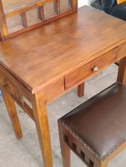 Coiffeuse Art déco et son tabouret assorti, 1930-1940