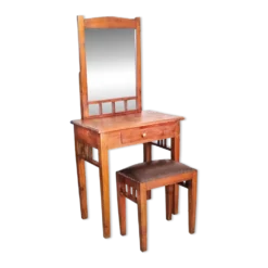 Coiffeuse Art déco et son tabouret assorti, 1930-1940