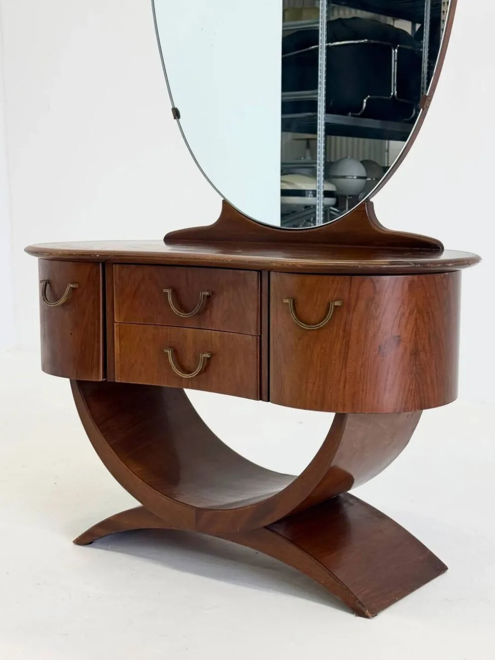 Coiffeuse Art Déco par A A Patijn pour Zijlstra Joure des années 1930