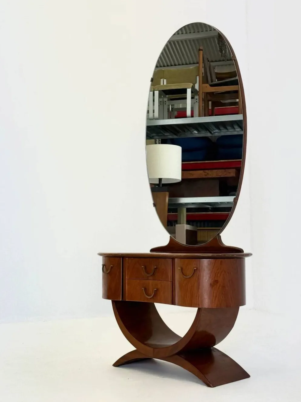 Coiffeuse Art Déco par A A Patijn pour Zijlstra Joure des années 1930