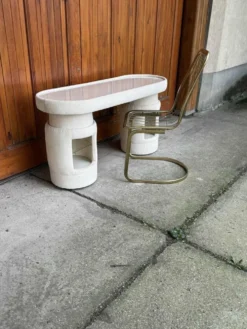 Coiffeuse avec chaise de Kecskemét Furniture, 1975, lot de 2