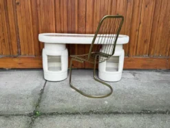 Coiffeuse avec chaise de Kecskemét Furniture, 1975, lot de 2