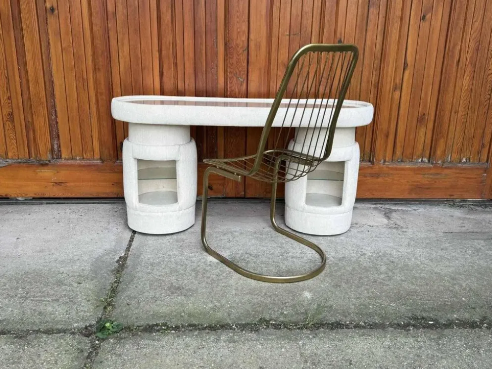 Coiffeuse avec chaise de Kecskemét Furniture, 1975, lot de 2