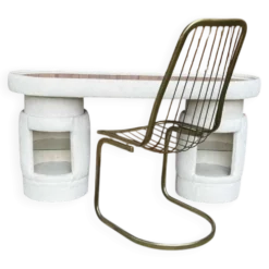 Coiffeuse avec chaise de Kecskemét Furniture, 1975, lot de 2