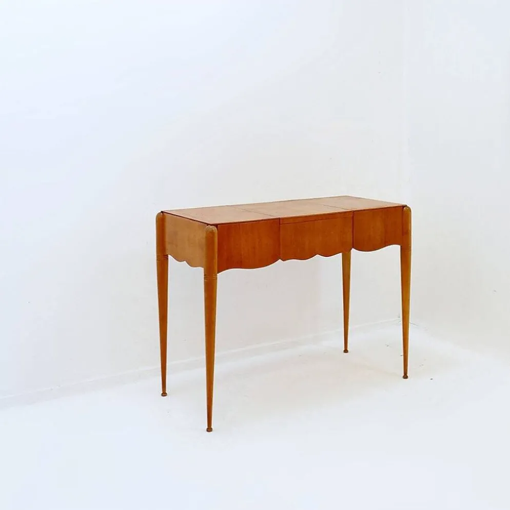 Coiffeuse avec miroir, abattant et tiroirs - 20ème siècle