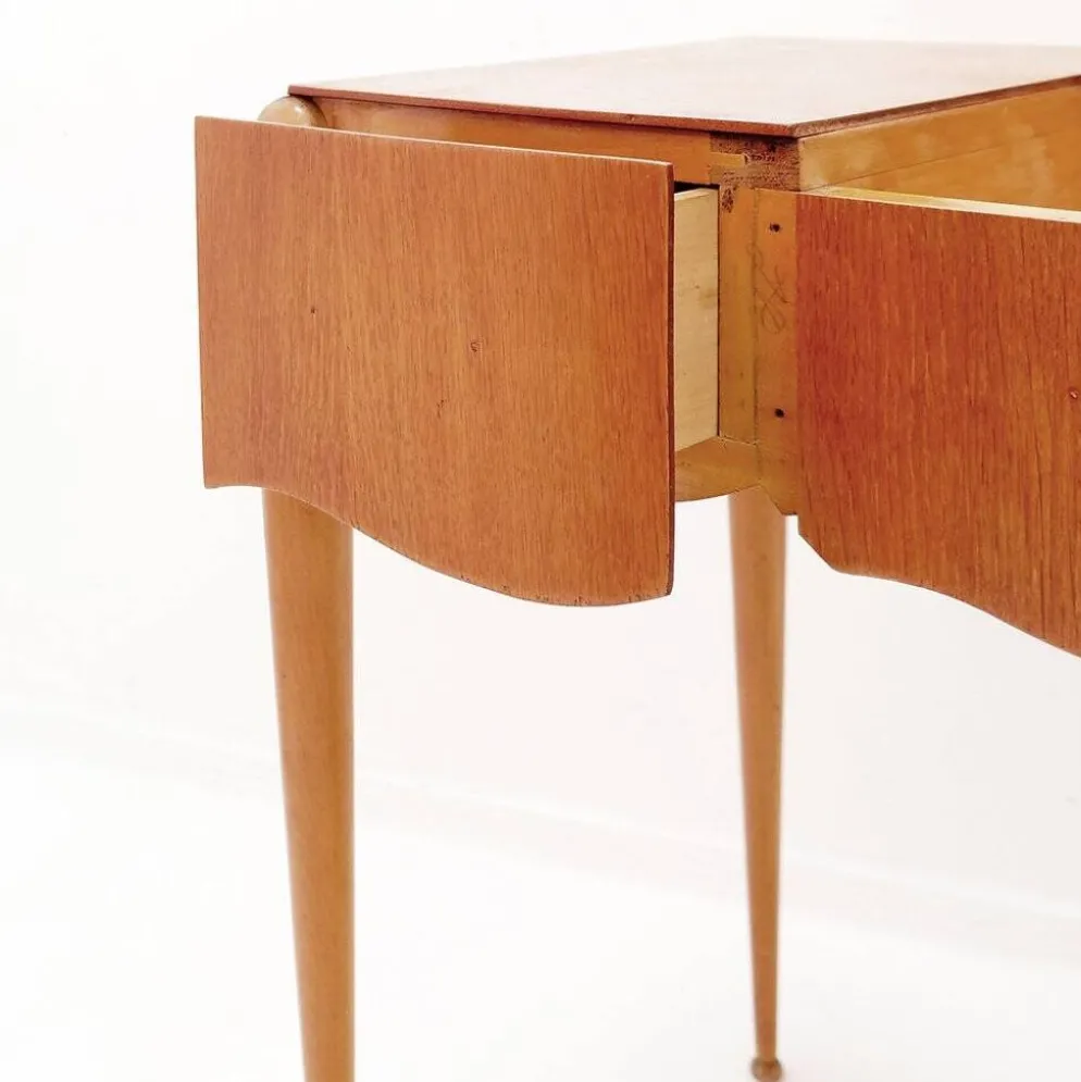 Coiffeuse avec miroir, abattant et tiroirs - 20ème siècle