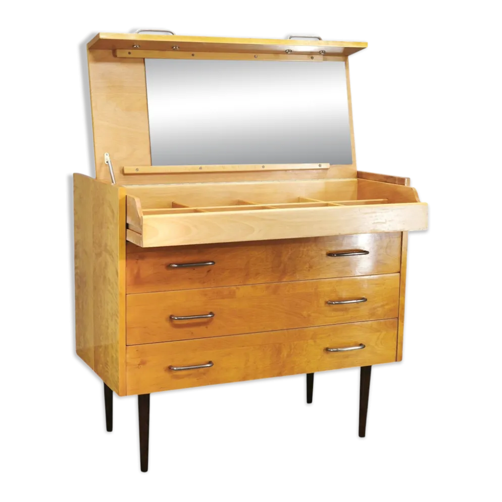 Coiffeuse avec miroir des années 1970 UP Zavody République tchèque.