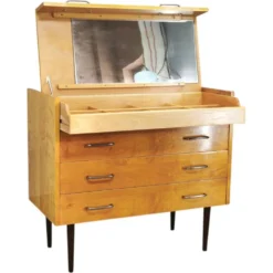 Coiffeuse avec miroir des années 1970 UP Zavody République tchèque.