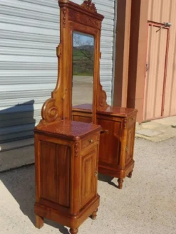 Coiffeuse avec rangements style Louis XVI
