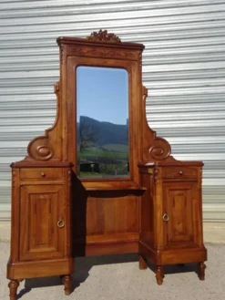 Coiffeuse avec rangements style Louis XVI