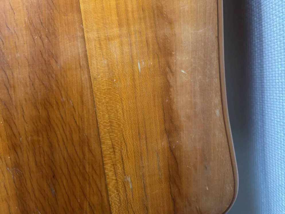 Coiffeuse basse en bois des années 60-70