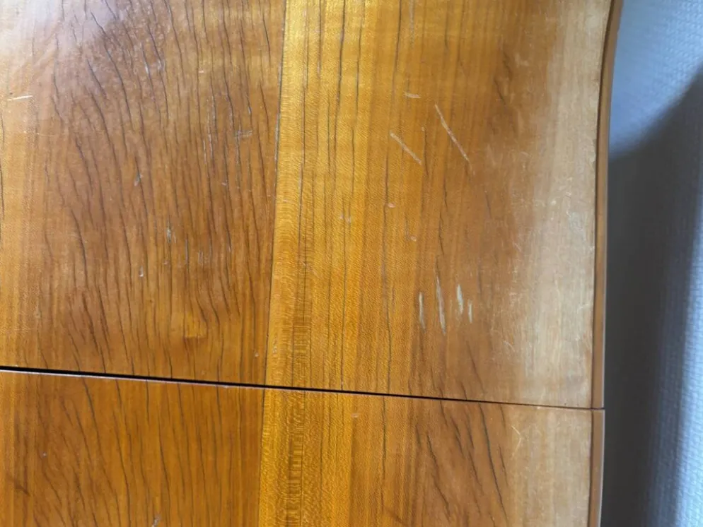 Coiffeuse basse en bois des années 60-70