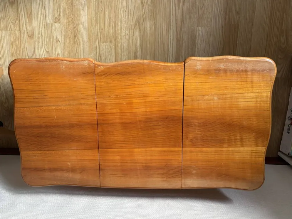 Coiffeuse basse en bois des années 60-70