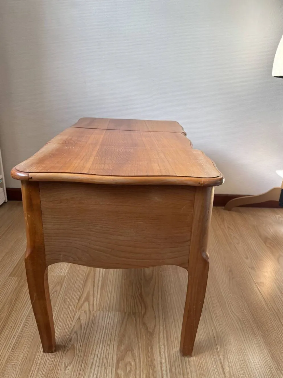 Coiffeuse basse en bois des années 60-70