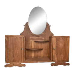 Coiffeuse buffet vintage Art Déco Mélissande 2 portes et miroir
