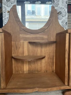 Coiffeuse buffet vintage Art Déco Mélissande 2 portes et miroir